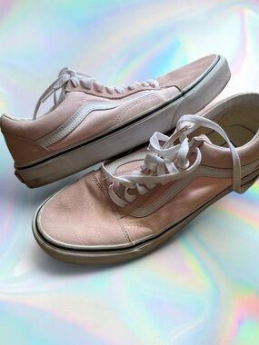 Vans Pink and White Old Skool Women's Sneakers
